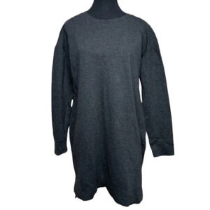 Lord &  Taylor Womens Size Medium Grey Crew Neck Weighted Dress